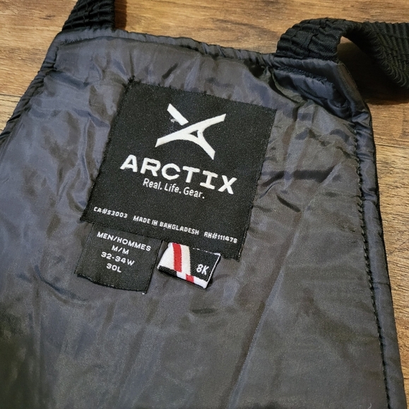 Arctix Men's Black Essential Snow Bib Overalls Size Medium - Picture 5 of 8